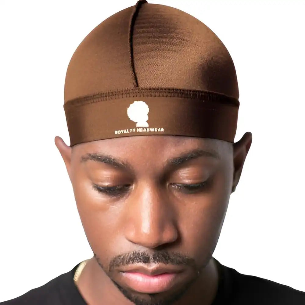 Royalty Headwear Silky Wave Cap for 360, 540 & 720 Waves, Soft Breathable Durag Skull Cap Beanie for Men Main image