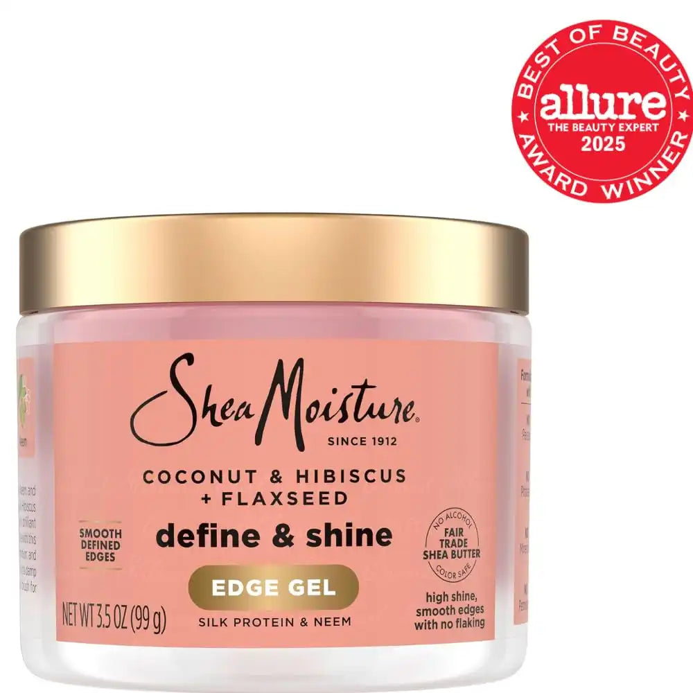 SheaMoisture Define&Shine Edge Gel + Flaxseed Coconut&Hibiscus Holds and Controls Edges All Day Infused With Glycerin,Coconut Oil and an Invigorating Sweet Scent Paraben-Free Hair 3.5 OZ,(Pack of 2) Secondary image
