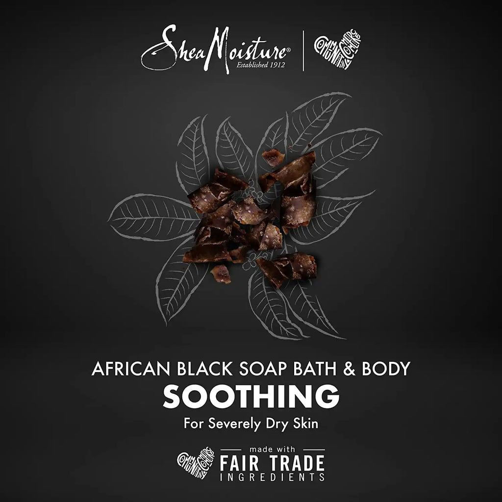 SheaMoisture Bar Soap 6 Count for Troubled Skin African Black Soap Cleanser with Shea Butter 8 oz