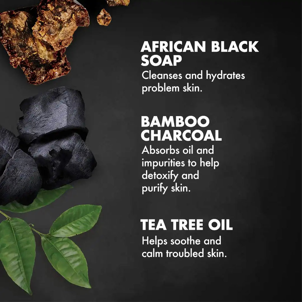 SheaMoisture African black soap bamboo charcoal body scrub exfoliate, 6 Ounce