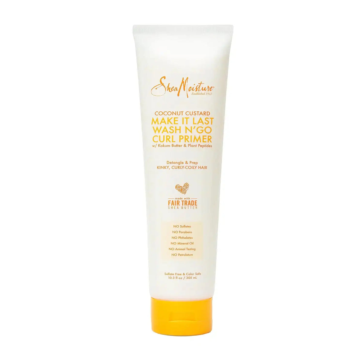 SheaMoisture Coconut Custard Curl Defining Cream - Make It Last Wash N' Go Primer, Enhancer & Detangler for Wavy & Curly Hair, Organic Shea Butter, 10.3 Oz Main image