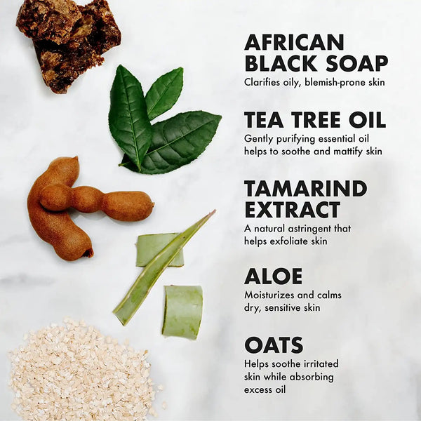 SheaMoisture Bar Soap 6 Count for Troubled Skin African Black Soap Cleanser with Shea Butter 8 oz