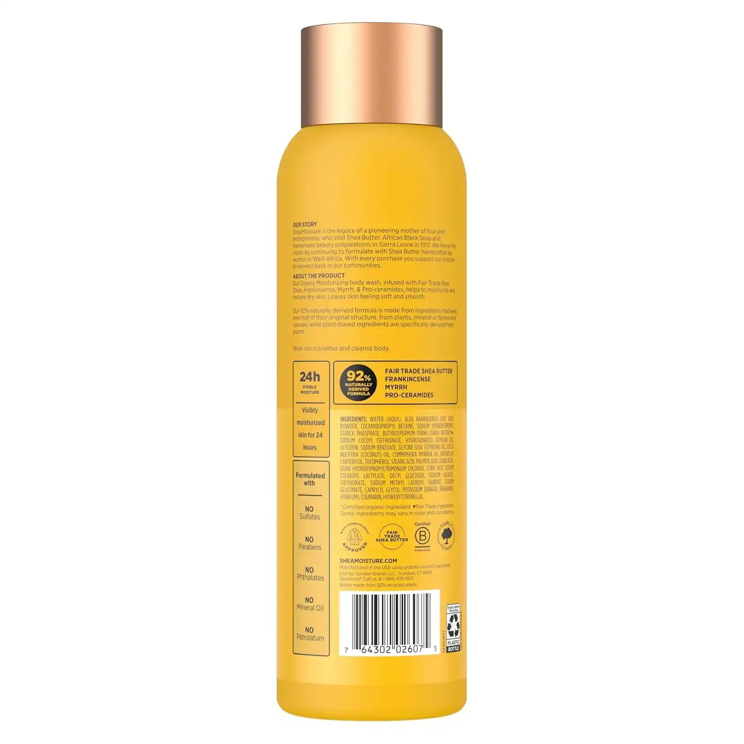 SheaMoisture Raw Shea Butter Body Wash Moisturize and Restore Deeply 18 oz Secondary image