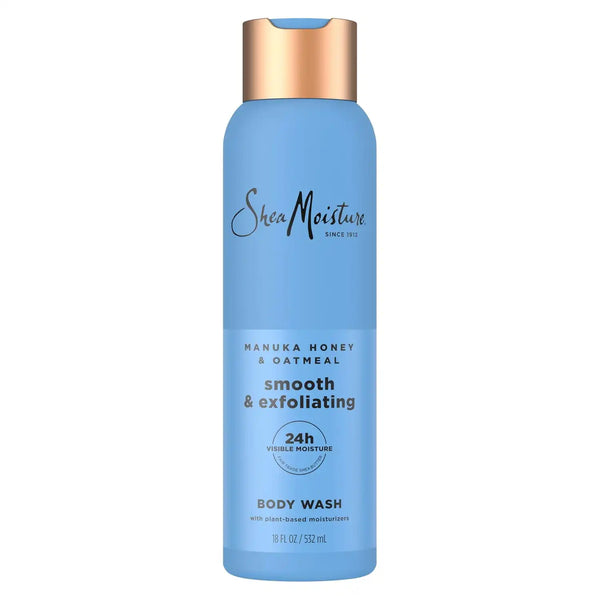 Shea Moisture Manuka Honey Oatmeal Body Wash Smooth & Exfoliating 18 oz