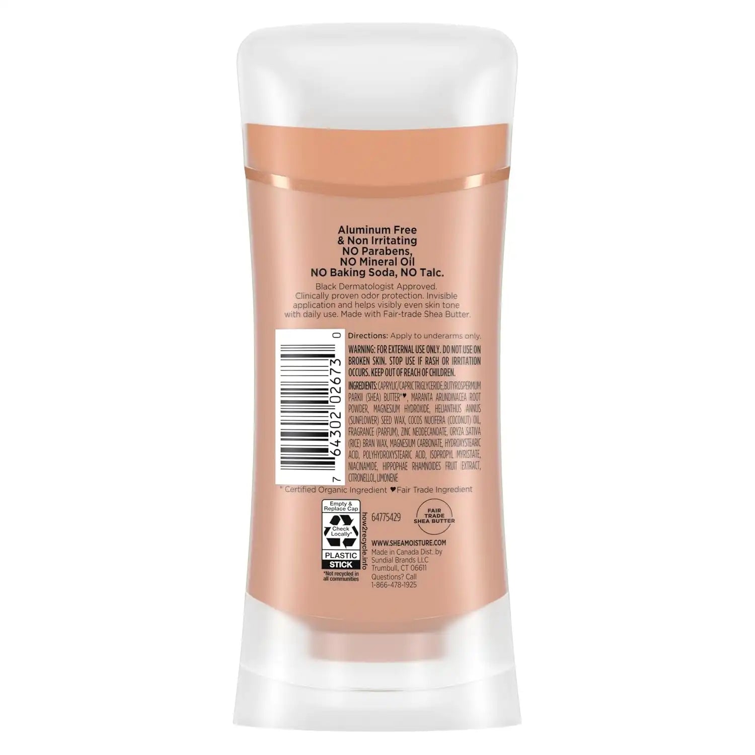 SheaMoisture Deodorant Stick Fresh 2.6 Ounce (Pack of 12) Secondary image