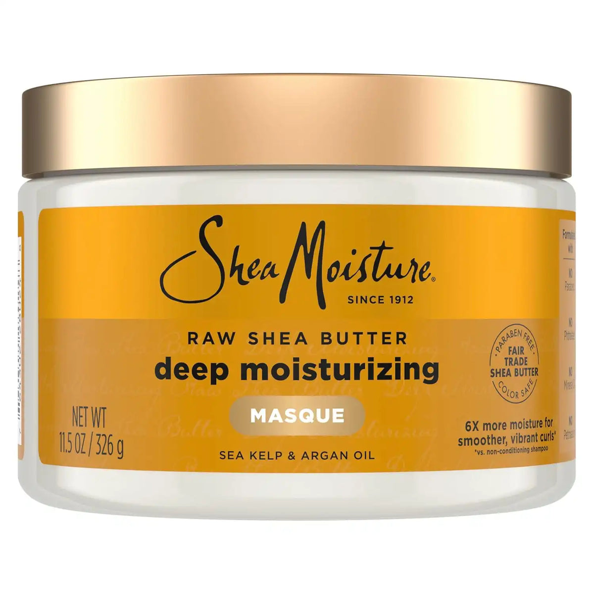 SheaMoisture Raw Shea Butter Deep Moisturizing Hair Masque for Curly Hair Raw Shea Butter Deep Conditioner to Moisturize and Renew Hair 11.5 oz Main image