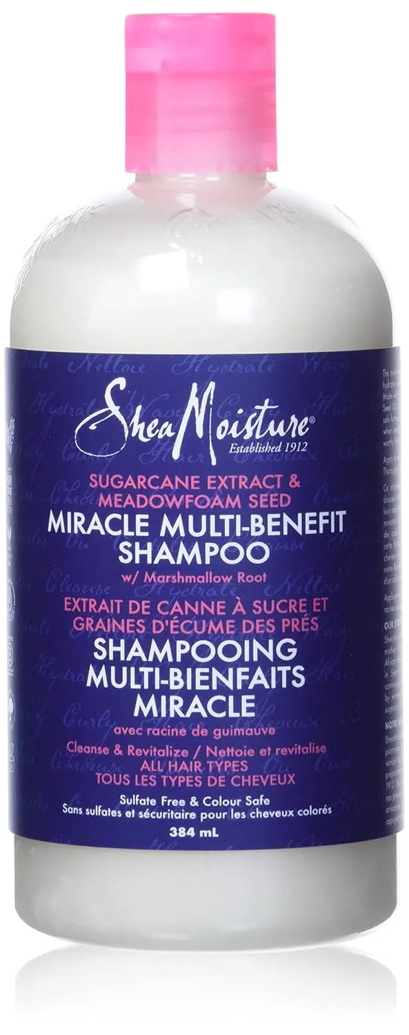 SheaMoisture Silicone Free Shampoo for Dry Hair Sugarcane Extract and Meadowfoam Paraben Free Shampoo 13 oz Main image