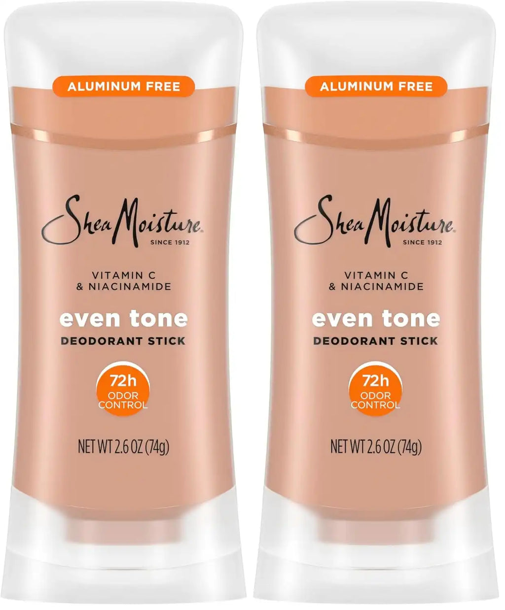 SheaMoisture Deodorant Stick for 72h Odor Control Fresh Aluminum Free 2.6 oz, (Pack of 2)