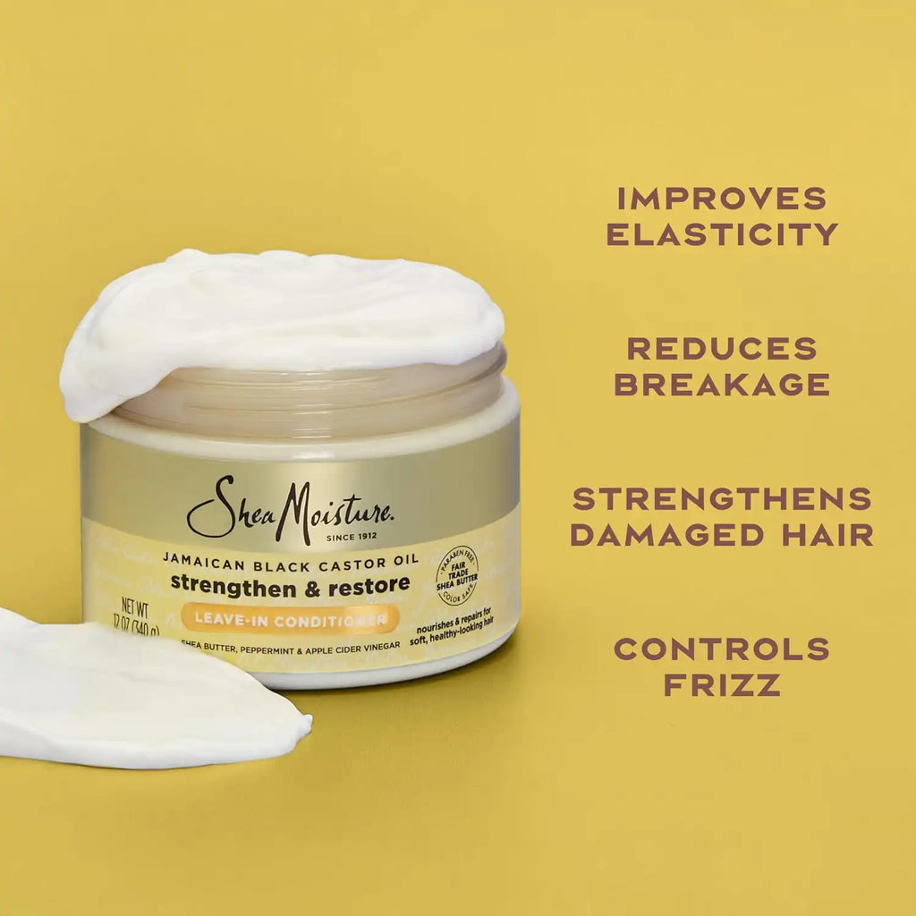 Shea Moisture Jamaican Black Castor Oil Strengthen & Grow Leave-In Conditioner, 11 Ounce