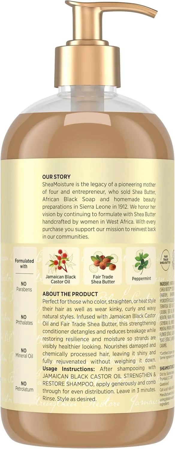 Shea Moisture Jamaican Black Castor Oil Conditioner for Curly Hair 24oz Secondary image