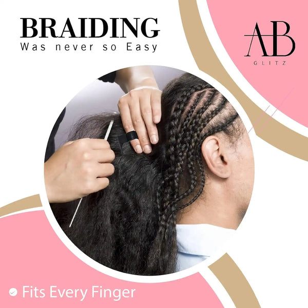 Royalty Headwear The Braid Aid Adjustable Parting Tool - Stitch Braiding Aid, Lightweight Hair Separating Comb for All Hair Types - Black