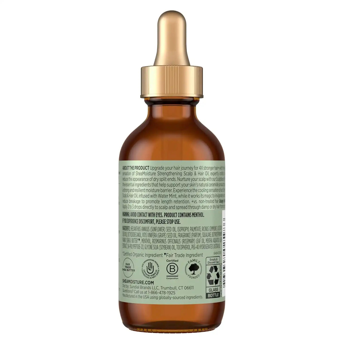 Shea Moisture Strengthening Scalp & Hair Oil Rosemary & Vegan Collagen to Protect Scalp & Strengthen Hair W/ScalpBoost Technology For A Cooling Sensation W/ScalpBoost Technology, 2 Fl Oz (Pack of 12)