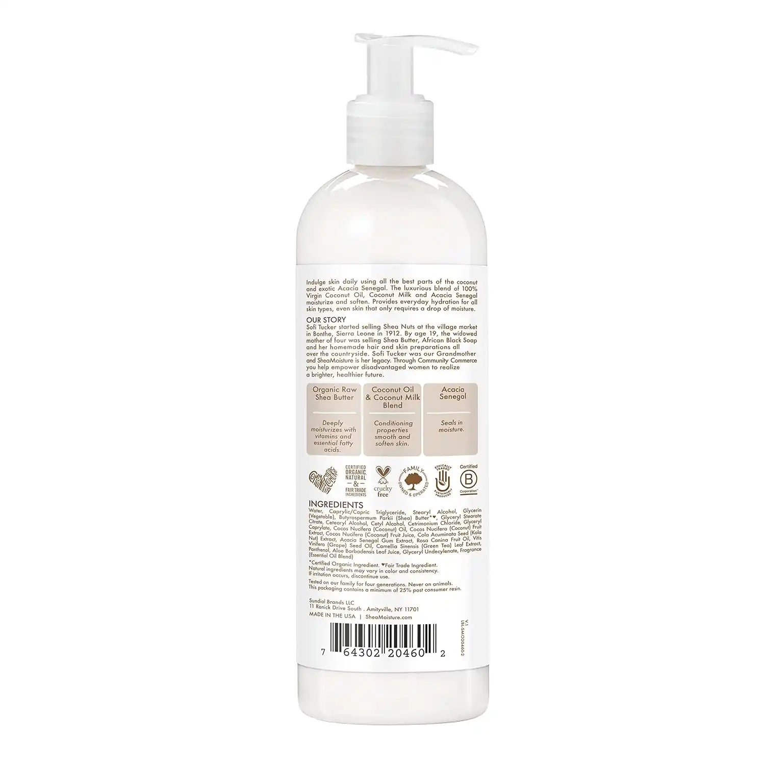 SheaMoisture Daily Hydration Body Lotion Moisturizer 100% Virgin Coconut Oil For All Skin Types Paraben Free 16 oz Secondary image