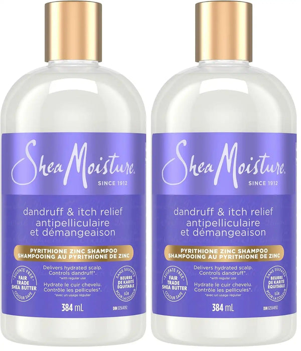 SheaMoisture Anti-Dandruff Shampoo Apple Cider Vinegar & Salicylic Acid For Removing Buildup System For A Healthier Scalp 13 Oz,(Pack of 2)