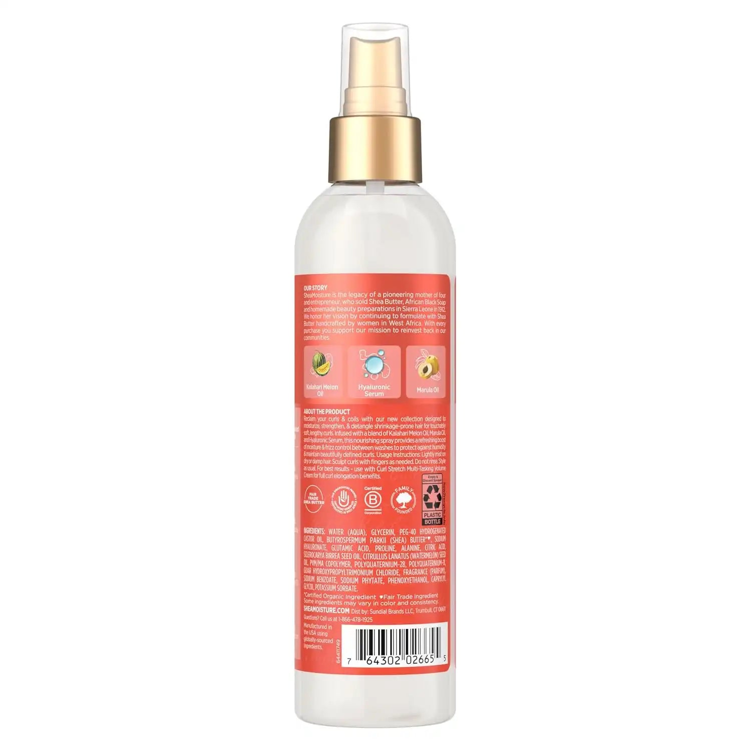 Shea Moisture Curl Stretch Refresher Spray Kalahari Melon Oil 8oz Secondary image