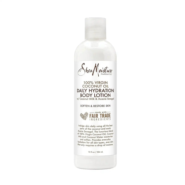 SheaMoisture 100% virgin coconut oil daily hydration body lotion moisturizer, 13 Fluid Ounce