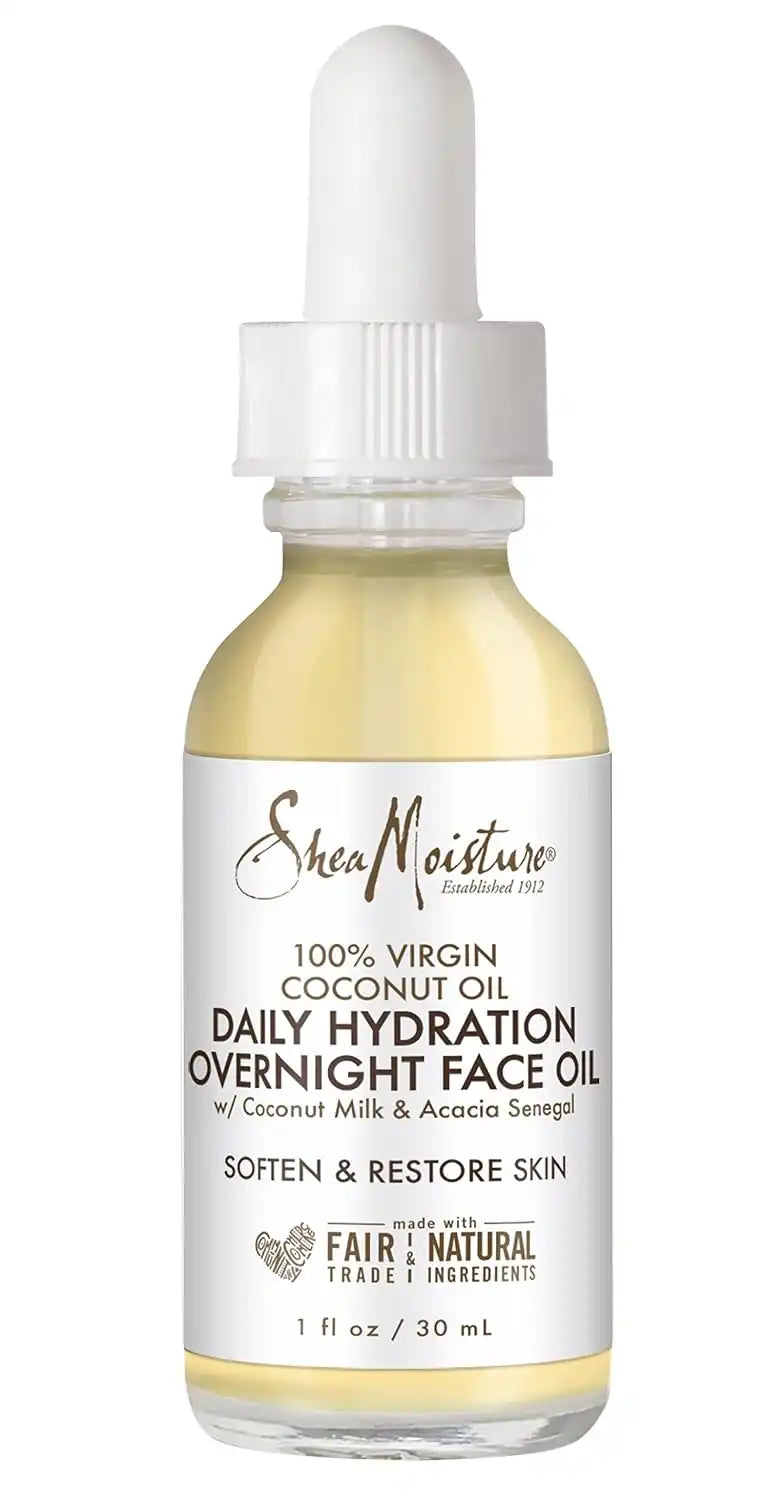 SheaMoisture Overnight Face Oil for All Skin Types 100% Virgin Coconut Oil for Daily Hydration 1 oz Main image