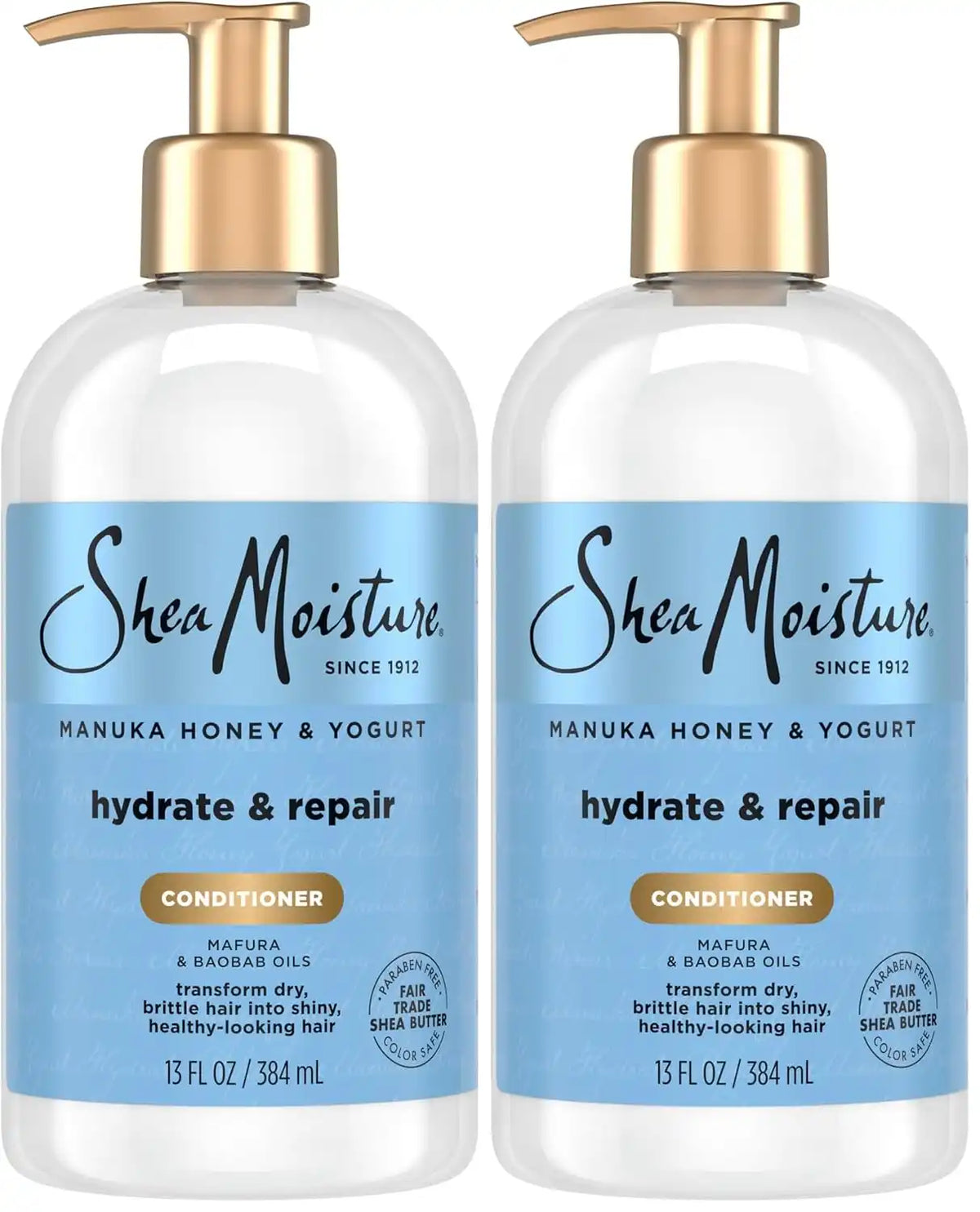 SheaMoisture Hydrate & Repair Conditioner for Damaged Hair Manuka Honey & Yogurt Shea Butter 13 oz (Pack of 2) Main image