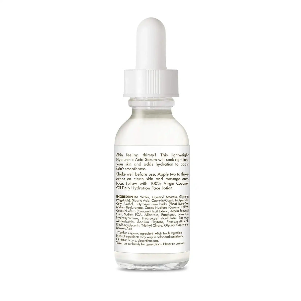 SheaMoisture Hyaluronic Acid Serum for Dry Skin 100% Virgin Coconut Oil Paraben Free Face Serum 1 fl oz