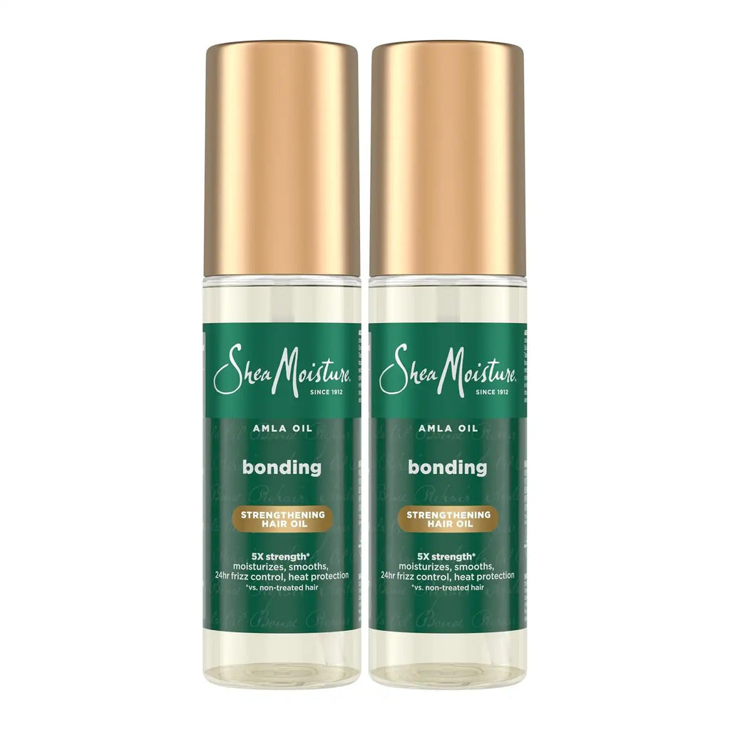SheaMoisture Bonding Oil Amla Oil To Protect,Strengthen And Smooth Hair With Amla-Oil And Fair-Trade Shea Butter With 5X Strength-And 24-Hour Frizz & Humidity Control 3.3 Fl Oz,(Pack of 2)