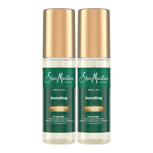 SheaMoisture Bonding Oil Amla Oil To Protect,Strengthen And Smooth Hair With Amla-Oil And Fair-Trade Shea Butter With 5X Strength-And 24-Hour Frizz & Humidity Control 3.3 Fl Oz,(Pack of 2)