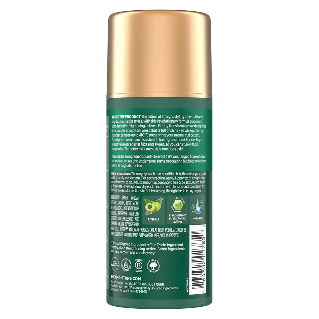 SheaMoisture Silk Press Prep Cream with Plant-Derived Straightening Actives,Alma Oil&Hydroplex Technology Provides Heat Protection While Helping toPreserve Natural Curl Pattern,3.3 Fl Oz (Pack of 12)