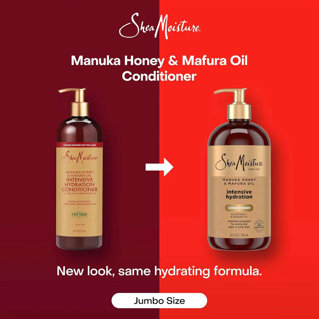 Shea Moisture Intensive Hydration Conditioner for Dry, Damaged Hair Manuka Honey and Mafura Oil deep moisturizing conditioner, 24 Fl Oz (Pack of 6)