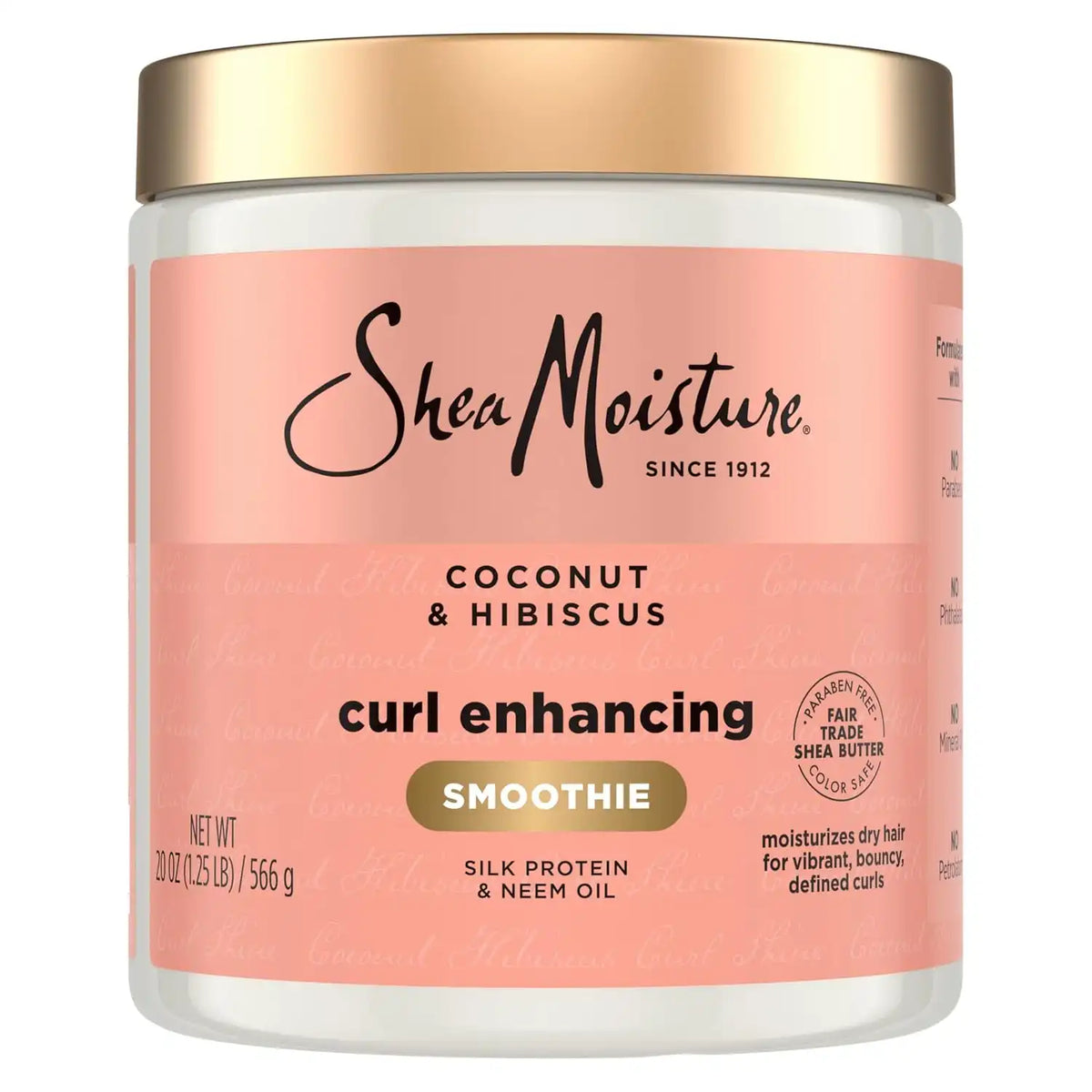 Shea Moisture Curl Enhancing Smoothie Hair Cream for Thick, Curly Hair Coconut and Hibiscus Sulfate Free and Paraben Free Curl Cream 20 oz Main image