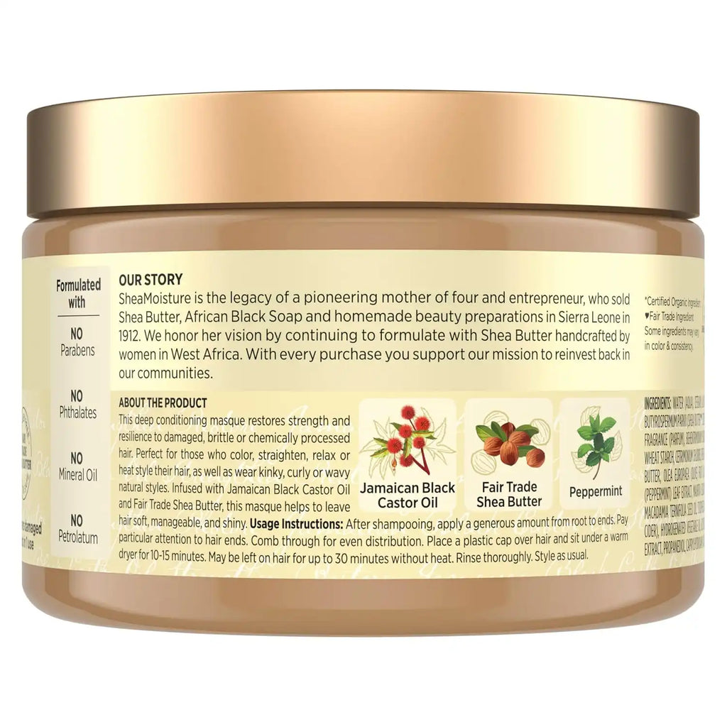 Shea Moisture Jamaican Black Castor Oil Treatment Masque 11.5 Ounce (Pack of 12)