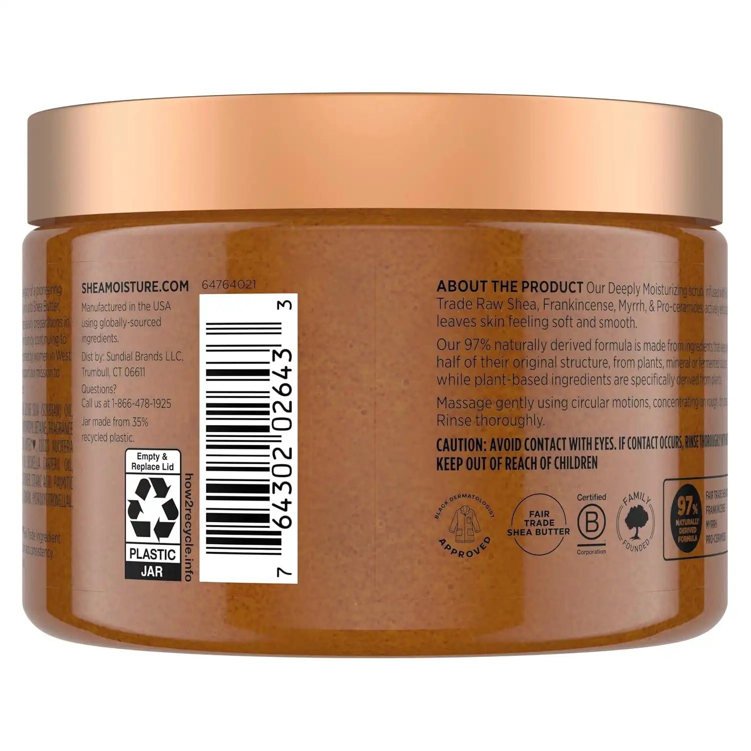 SheaMoisture Shea Sugar Body Scrub Raw Shea Butter 12 FO Secondary image