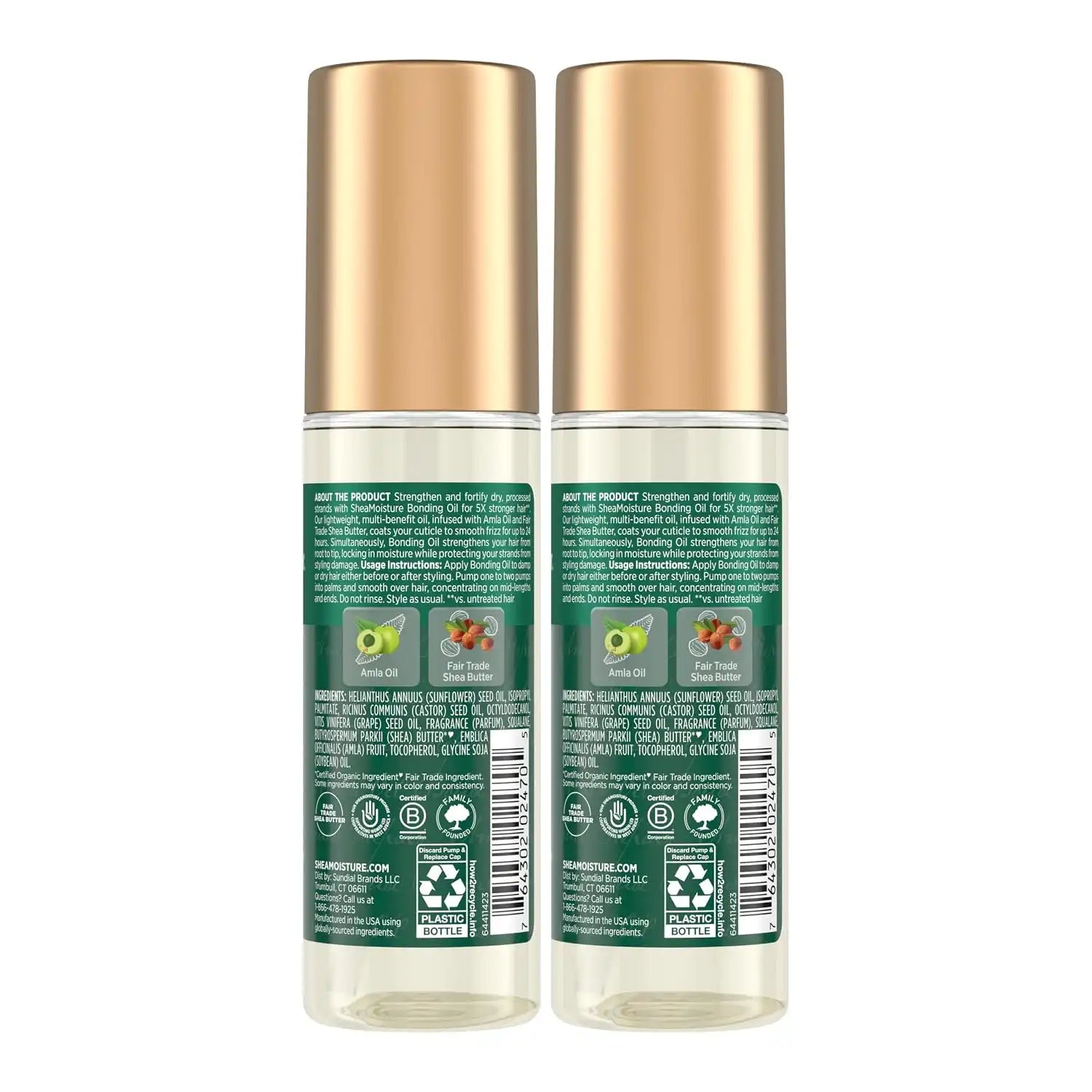 SheaMoisture Bonding Oil Amla Oil To Protect,Strengthen And Smooth Hair With Amla-Oil And Fair-Trade Shea Butter With 5X Strength-And 24-Hour Frizz & Humidity Control 3.3 Fl Oz,(Pack of 2) Secondary image