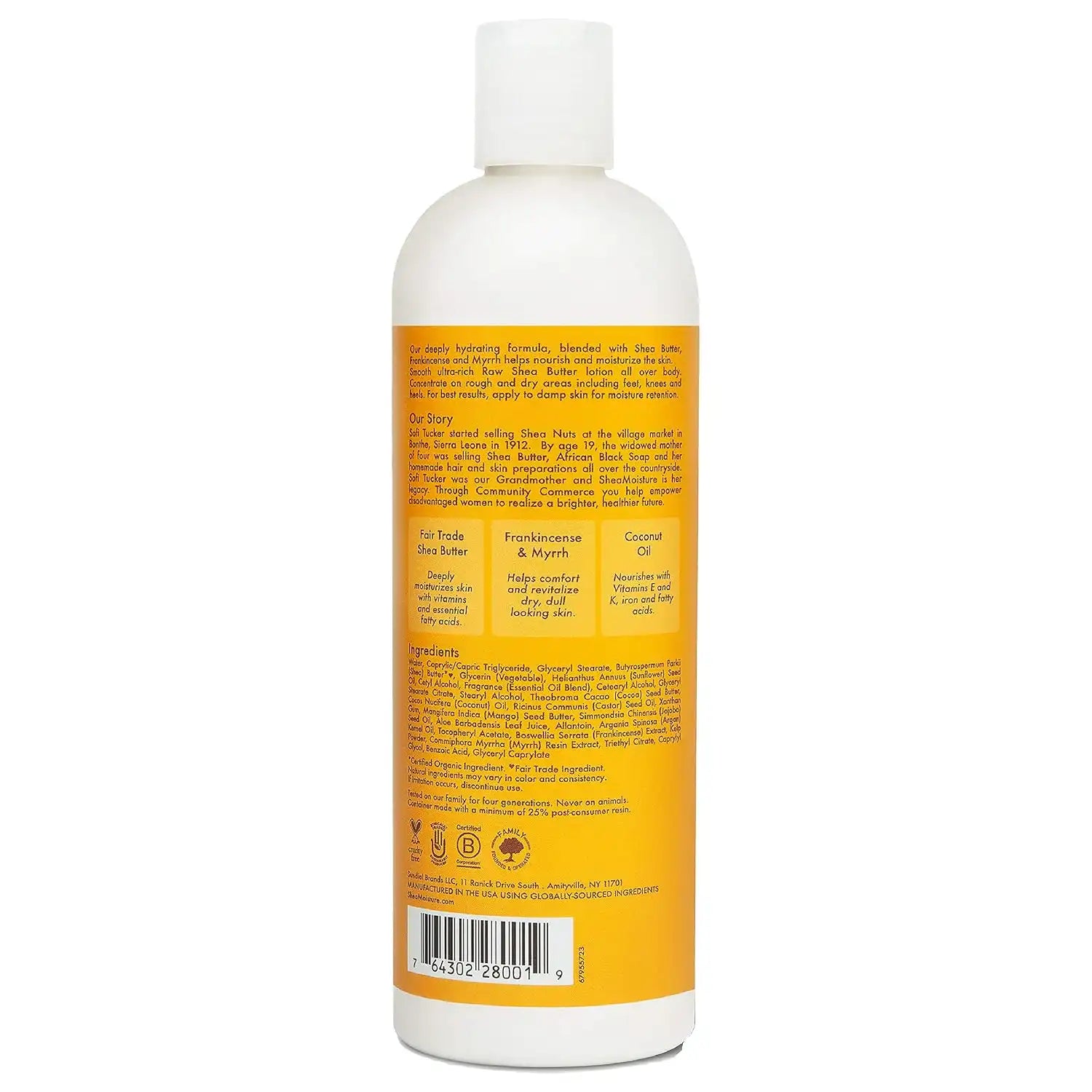 Sheamoisture Hydrating Body Lotion for Dry Skin Raw Shea Butter Paraben Free Lotion 13 oz Secondary image