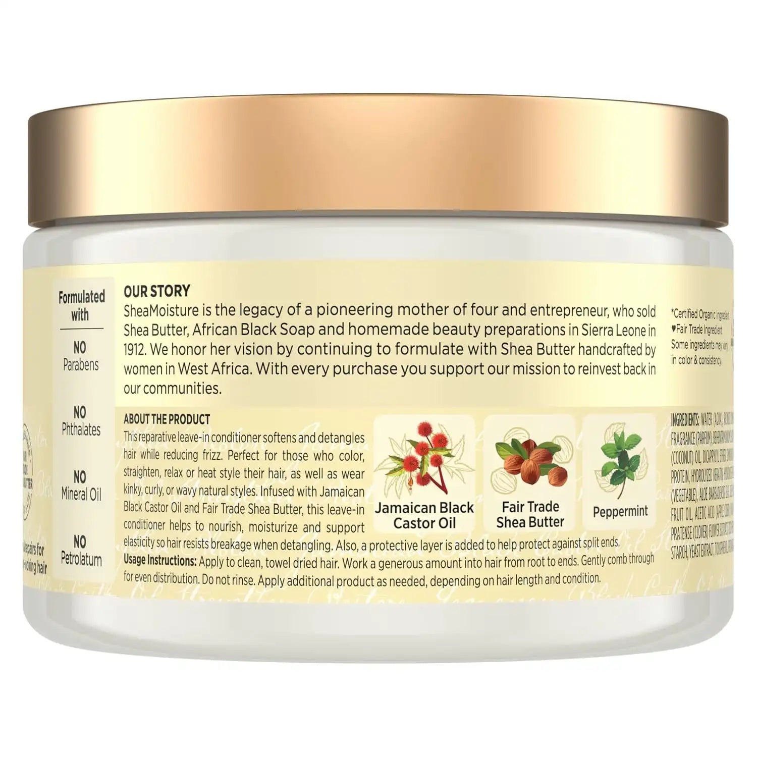 Shea Moisture Jamaican Black Castor Oil Strengthen & Grow Leave-In Conditioner, 11 Ounce Secondary image