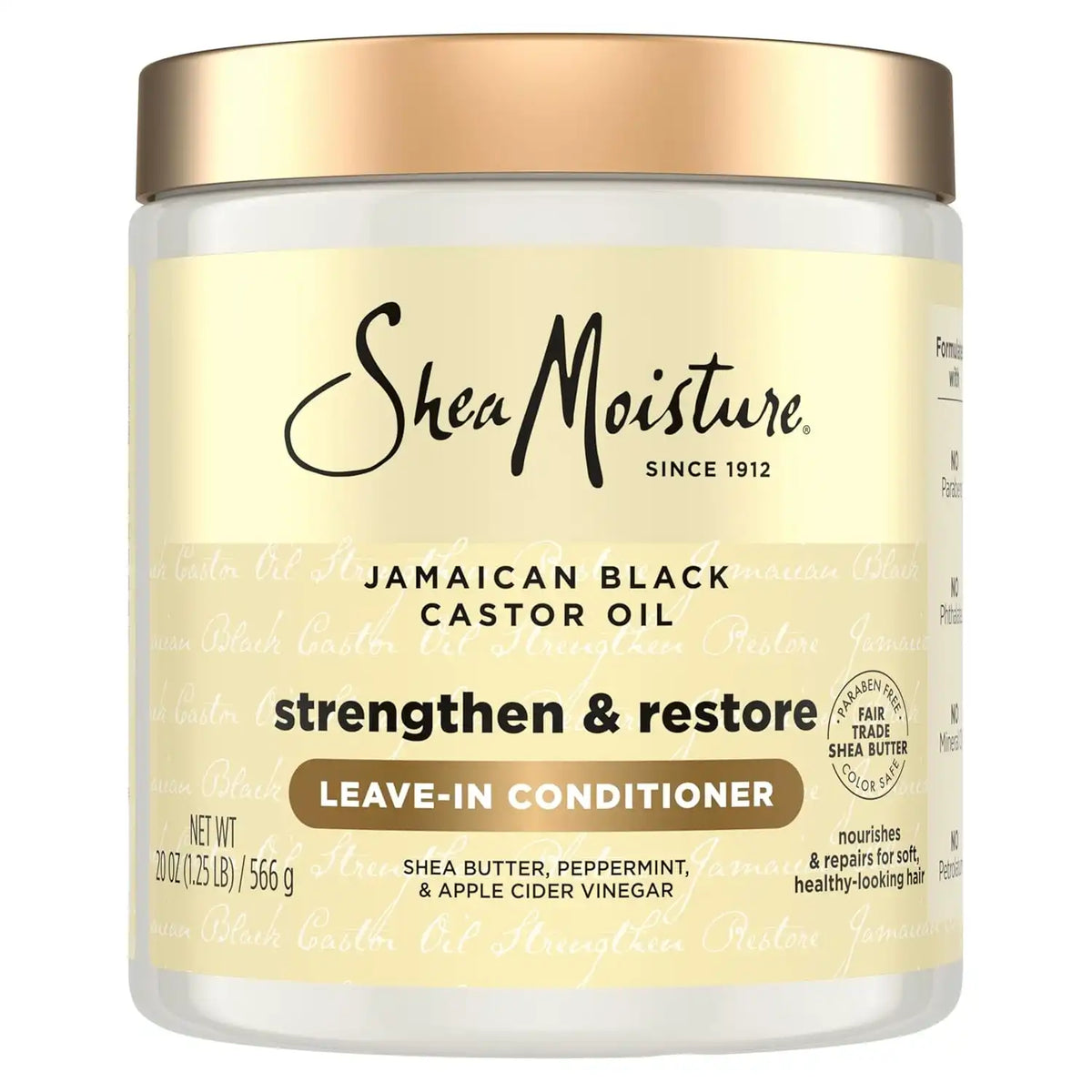 SHEA MOISTURE JBCO LEAVE IN COND STRNGTH+RESTORE 20 FL.OZ. Main image