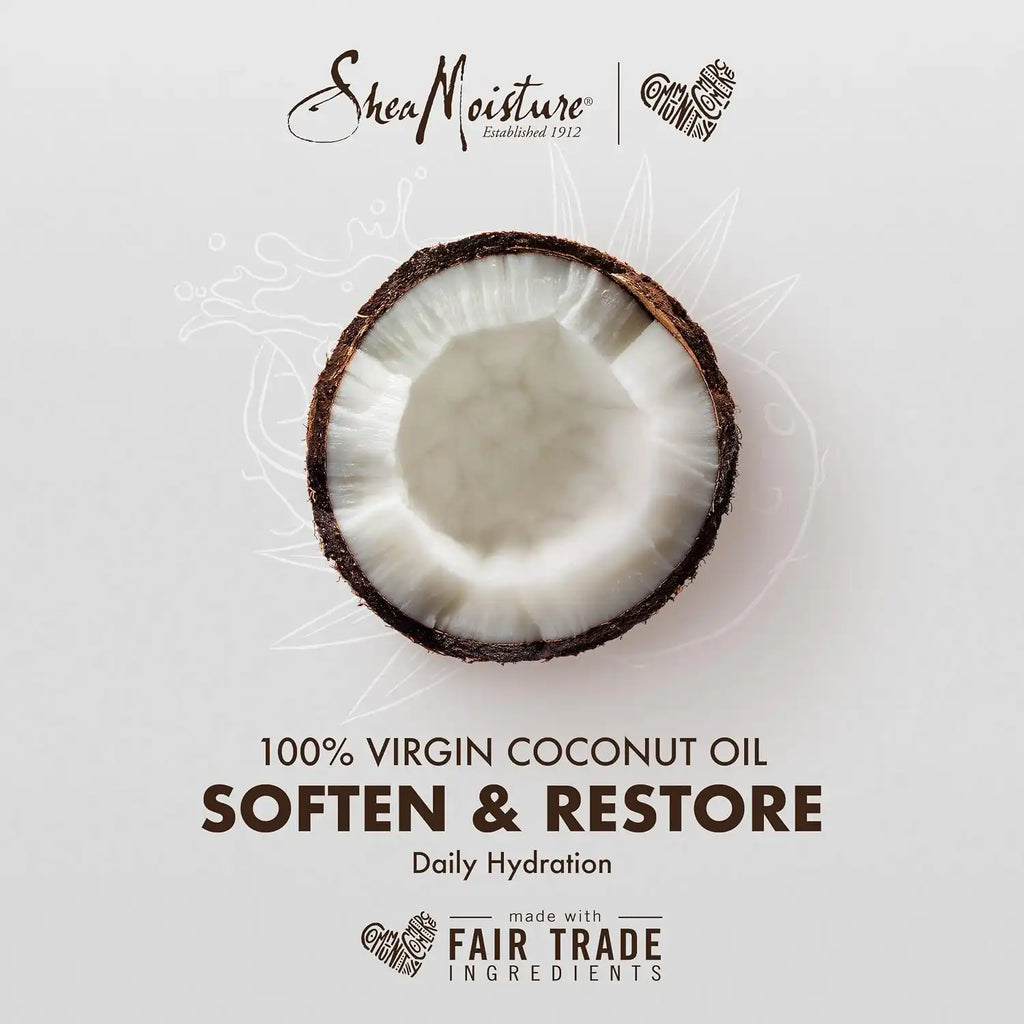 SheaMoisture Overnight Face Oil for All Skin Types 100% Virgin Coconut Oil for Daily Hydration 1 oz