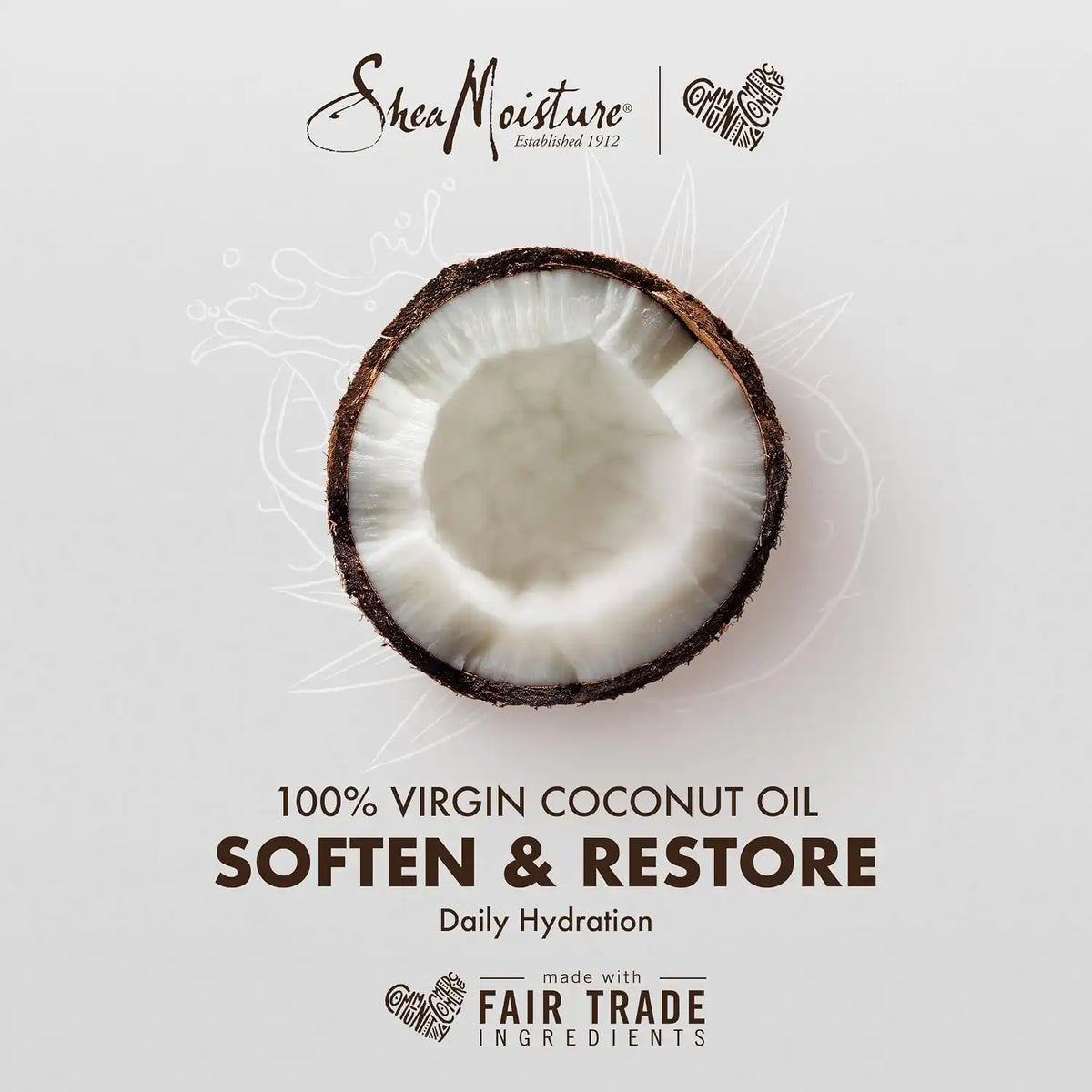 SheaMoisture Overnight Face Oil for All Skin Types 100% Virgin Coconut Oil for Daily Hydration 1 oz