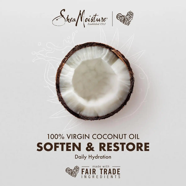 SheaMoisture Overnight Face Oil for All Skin Types 100% Virgin Coconut Oil for Daily Hydration 1 oz
