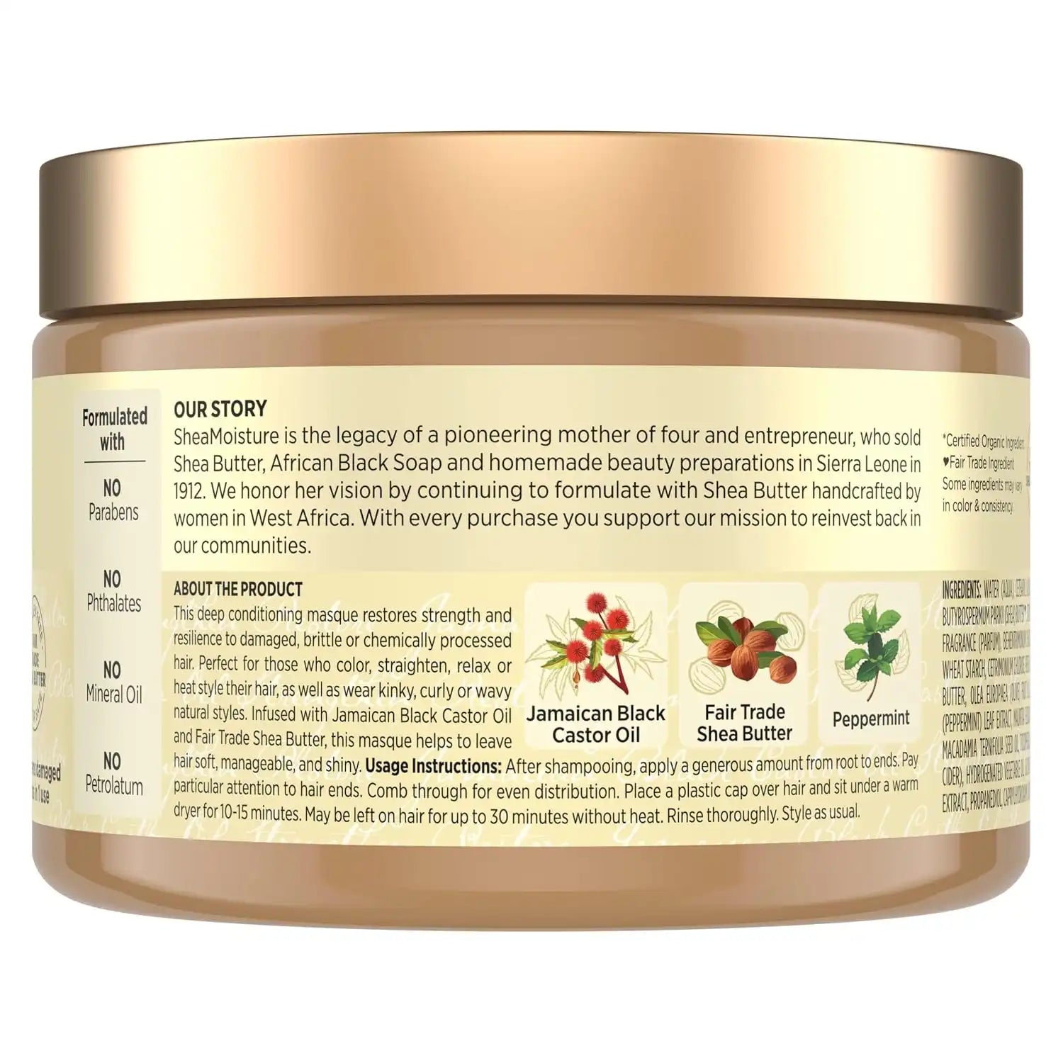 SheaMoisture Jamaican Black Castor Oil Treatment Masque 11.5oz Secondary image