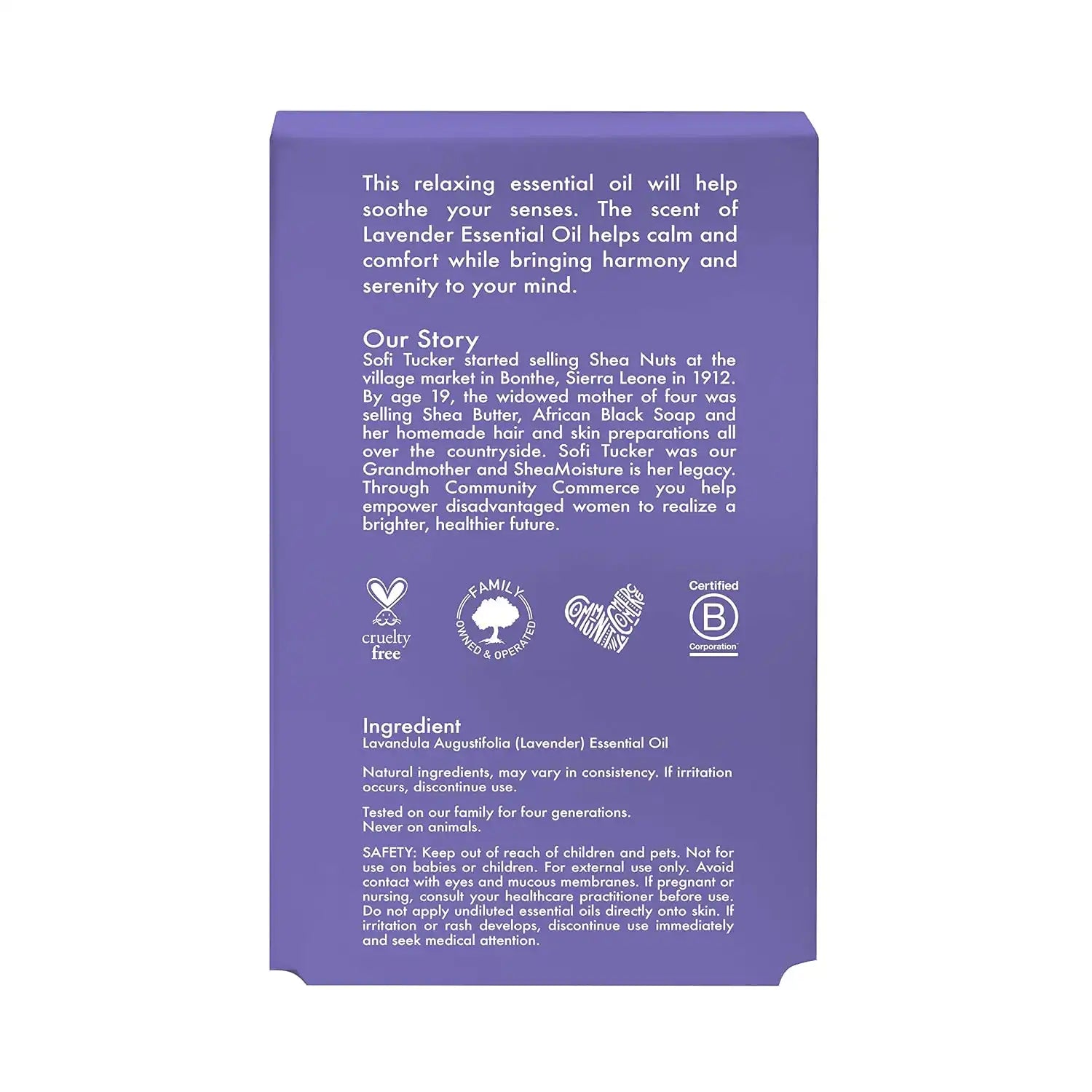 SheaMoisture Body Oil for Dry Skin Made with 100% Pure Essential Oil Lavender Skin Oil 0.45oz Secondary image