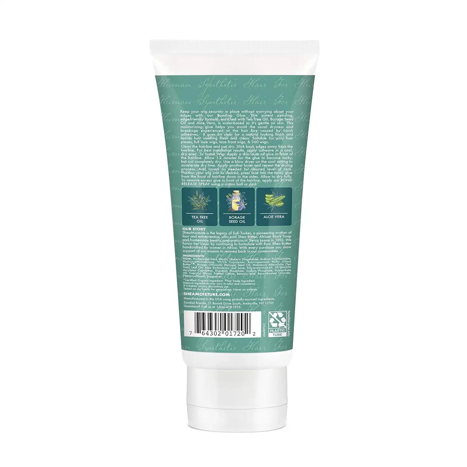 SheaMoisture Bonding Glue Hair Cream for Wig and Weave, Tea Tree and Borage Seed Water-Based Hair Product, 6.3 Ounce Secondary image