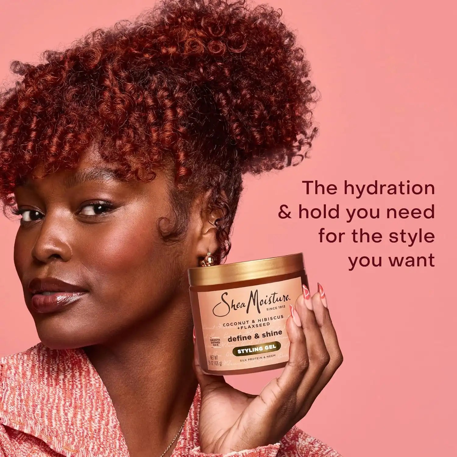Shea Moisture Coconut & Hibiscus Define & Shine Styling Gel 15oz Secondary image